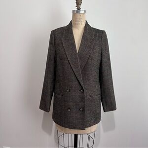 Reitmans signature tweed herringbone plaid blazer